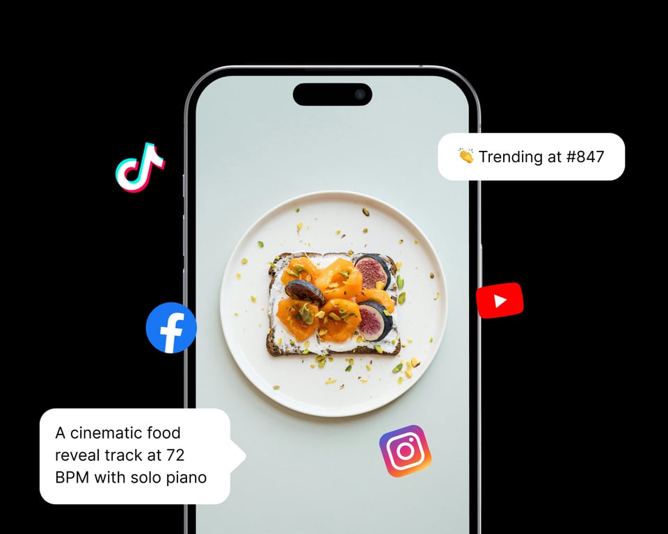 Make music for your TikTok food videos with MusicGPT