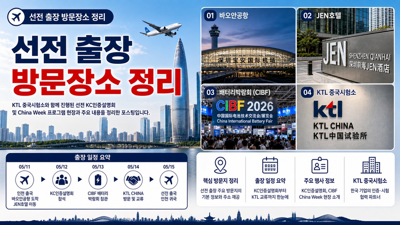 선전 출장 방문장소 정리