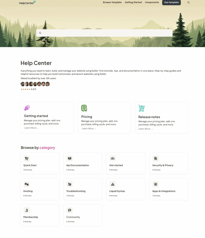 Help center