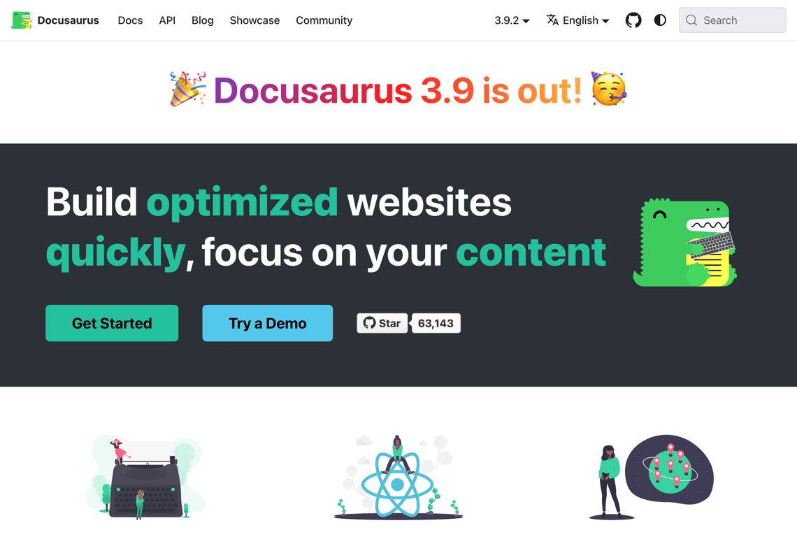 Docusaurus - Open source docs platform