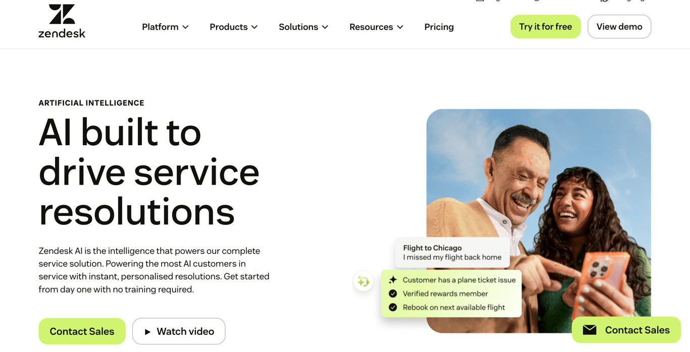 Zendesk AI service suite