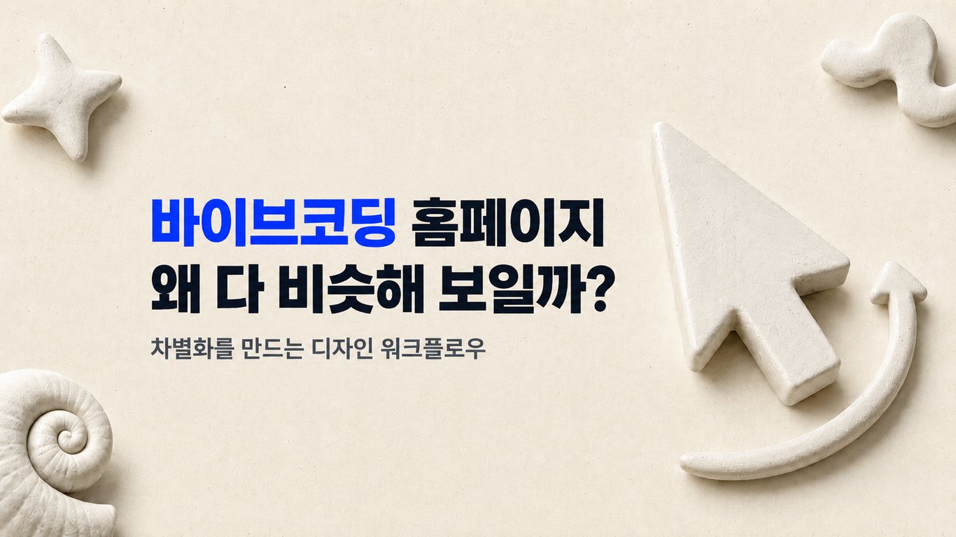 AI, 바이브코딩으로 만든 홈페이지는 왜 다 비슷해질까?