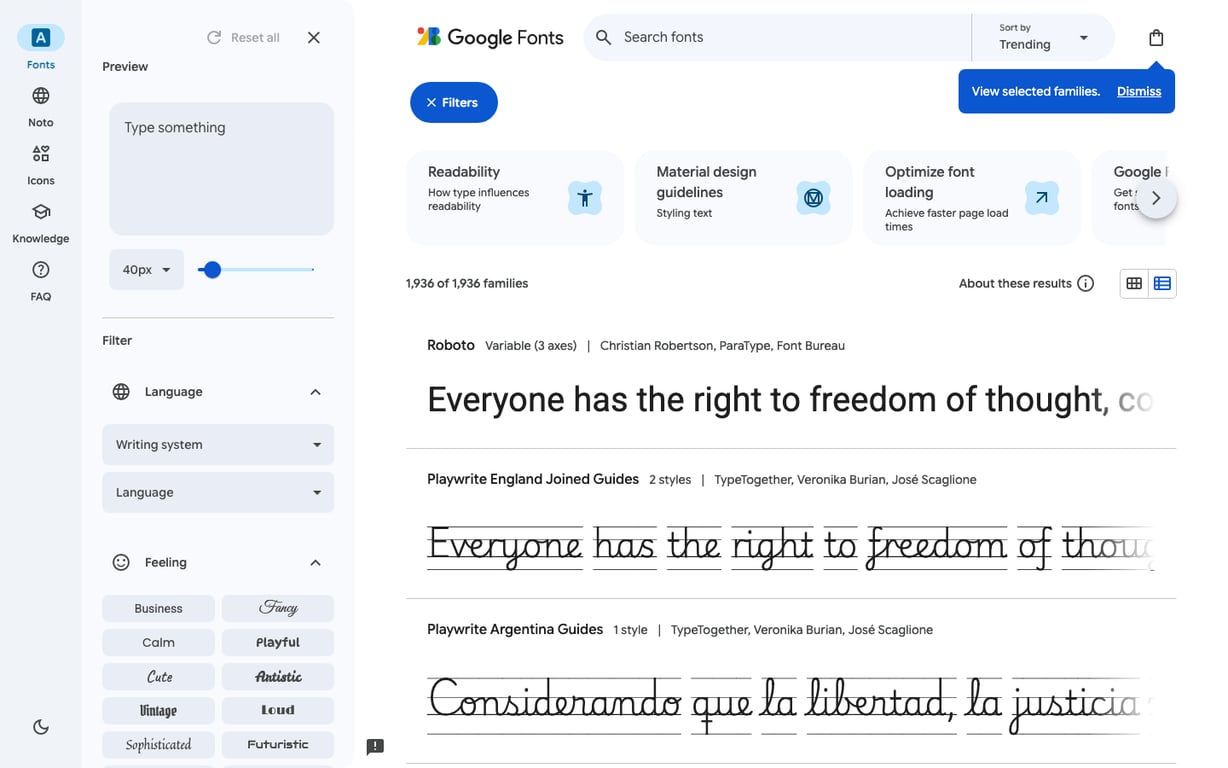 출처: Google Fonts