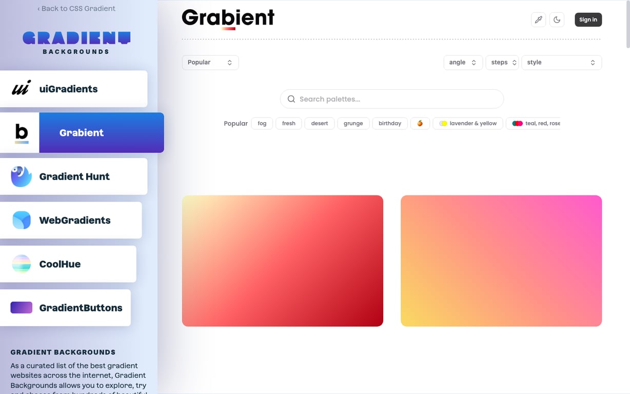 출처: CSS Gradient