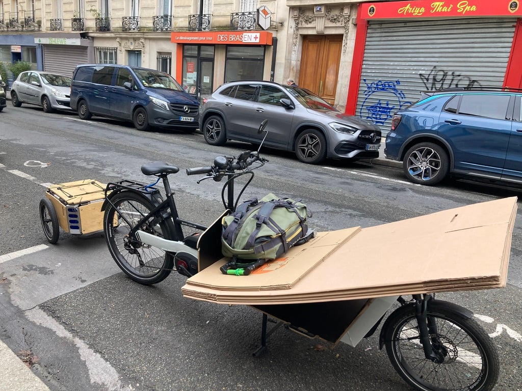 Préparation d’un déménagement grâce au vélo-cargo