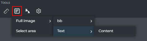 OCR tool in the Editor