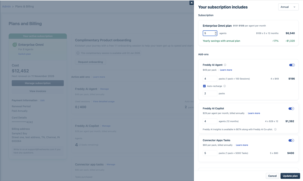 Freshdesk Omni pricing