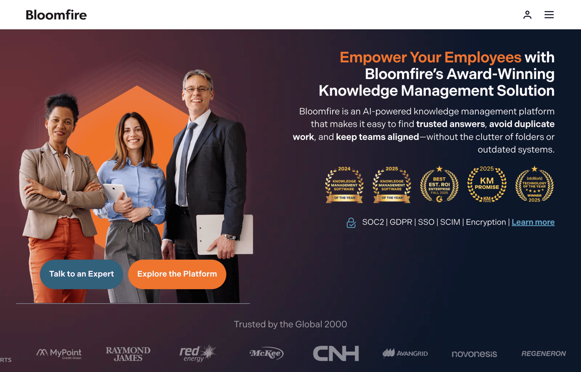 Bloomfire multimedia knowledge management tool