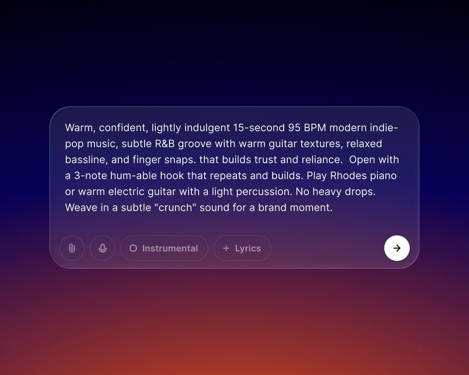 Try this prompt in MusicGPT workflow for creating D2C product ad music: