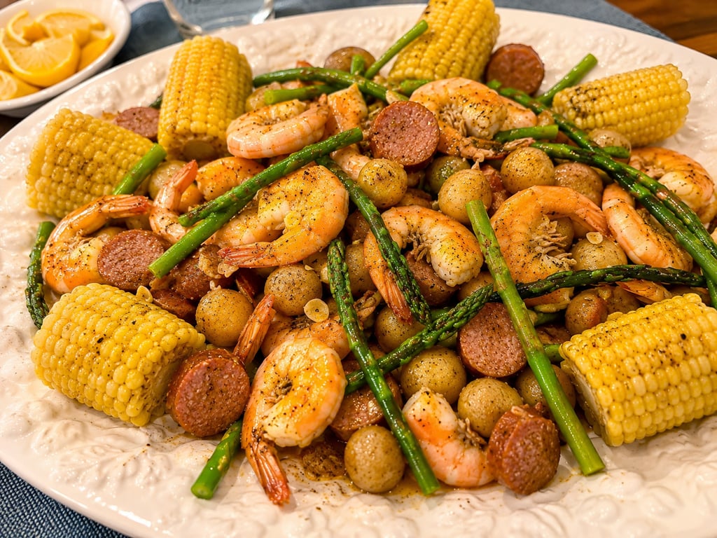 Easy Shrimp Seafood Boil Recipe With Corn, Potatoes, and Sausage