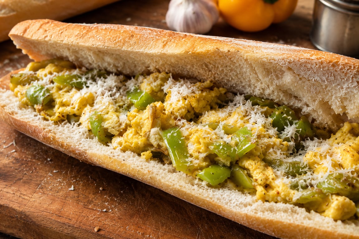 Peppers and Eggs Sandwich Recipe (Italian Cubanelle Peppers & Eggs)