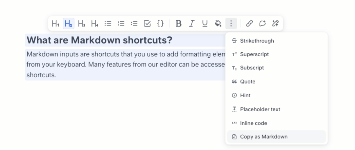 Slite clean editor UI
