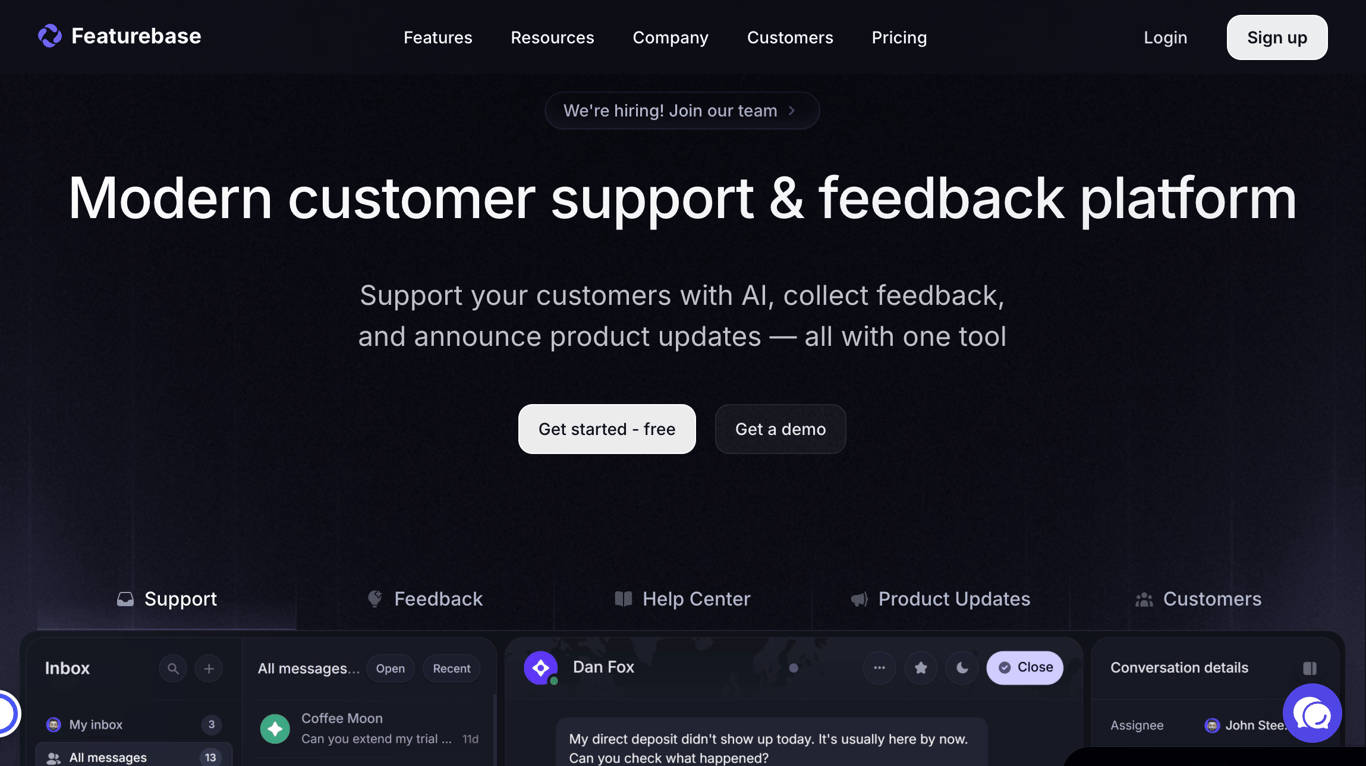 Featurebase SaaS knowledge base tool