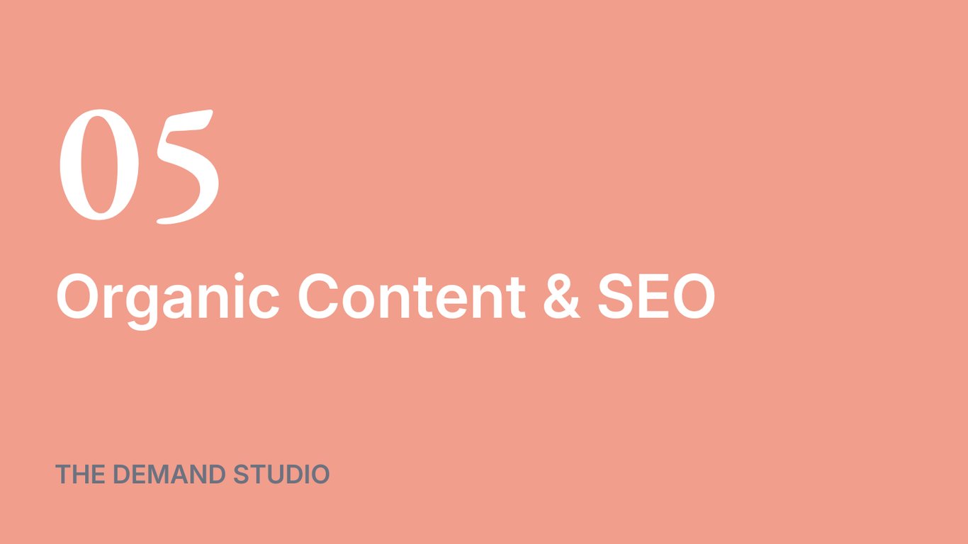 Module 05 - Organic Content & SEO