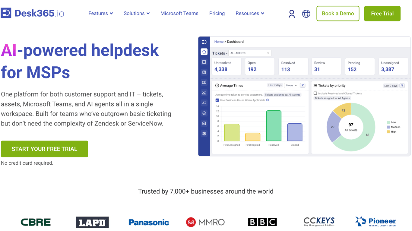 Desk365 Microsoft Teams ticketing