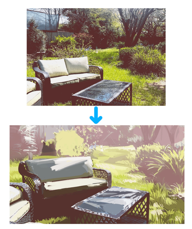 Environment study based on a photo of my garden.