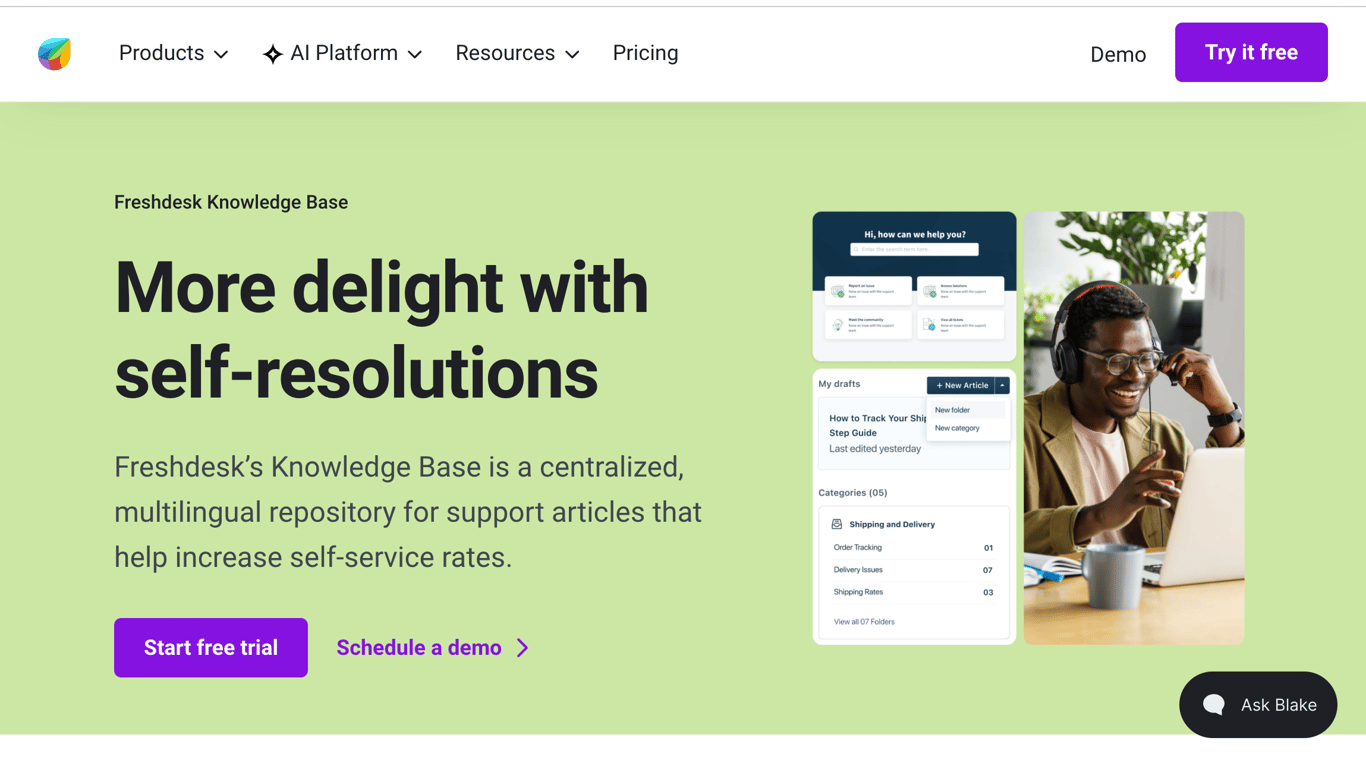Freshdesk knowledge base management
