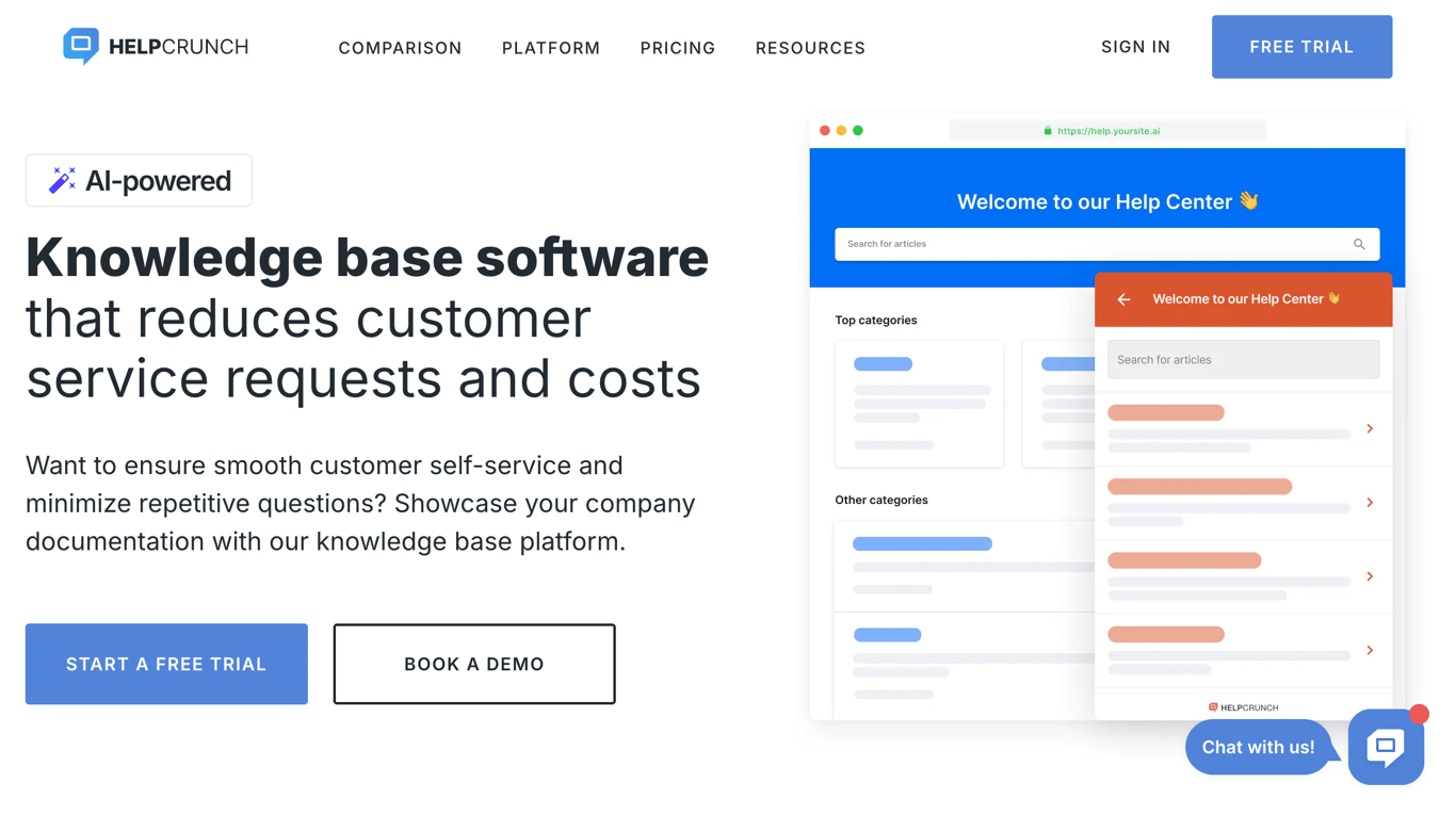 HelpCrunch knowledge base