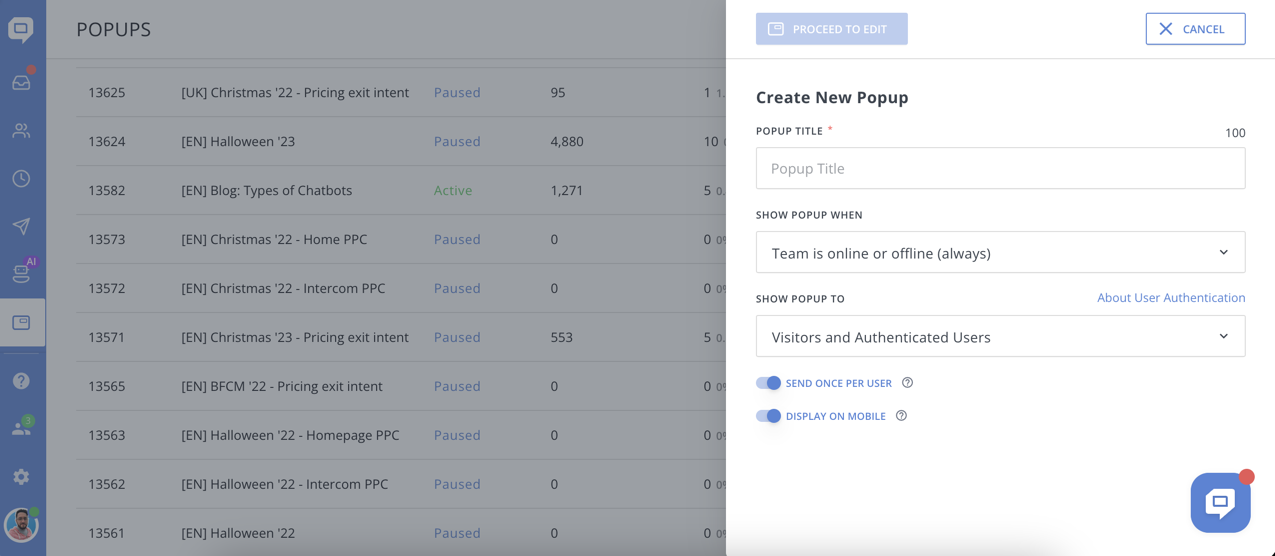 HelpCrunch drip email campaign builder