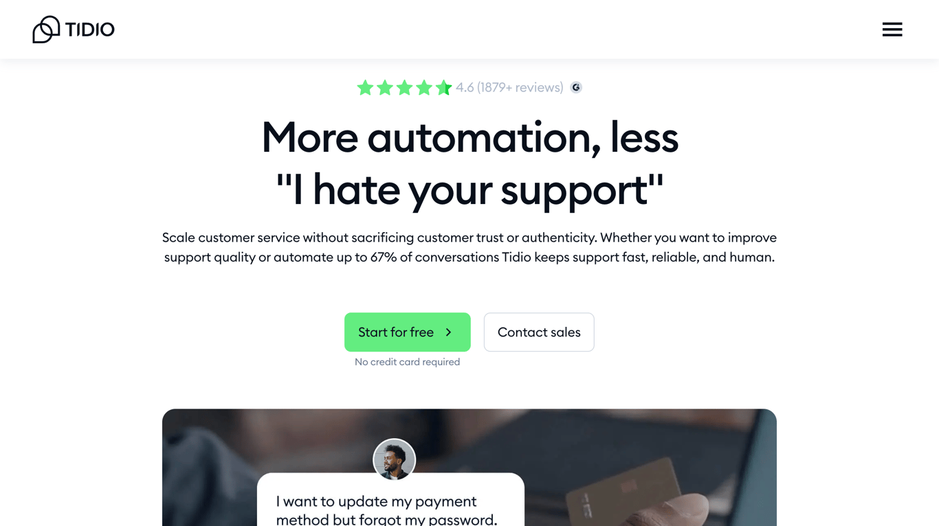 Tidio live chat platform