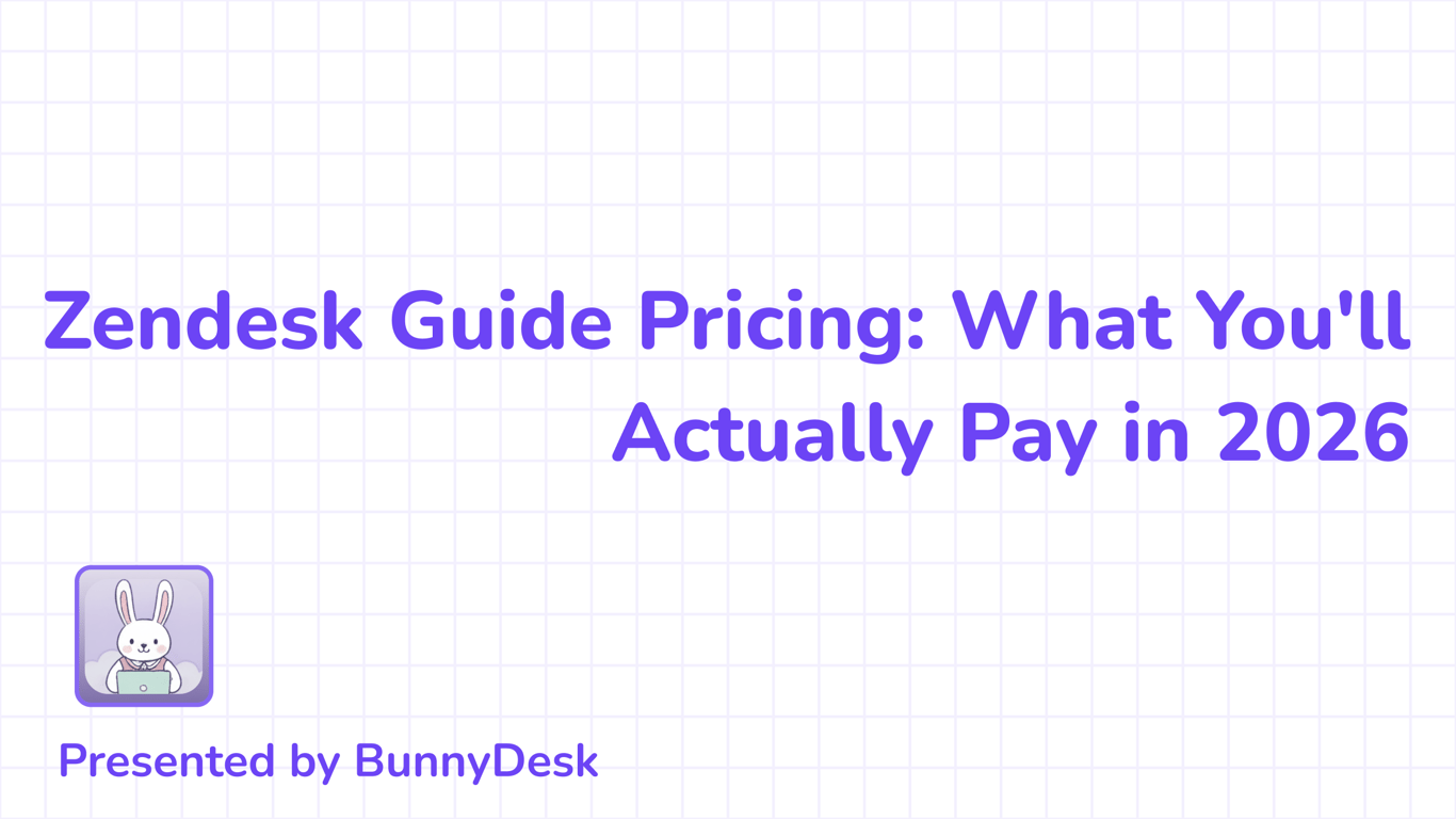 Zendesk Guide Pricing: What You'll Actually Pay in 2026