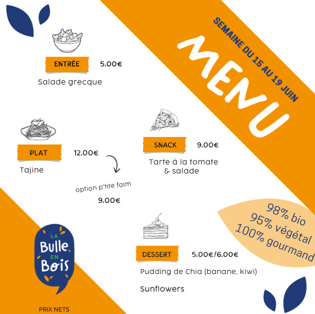 Menu 15 - 19 juin 2026