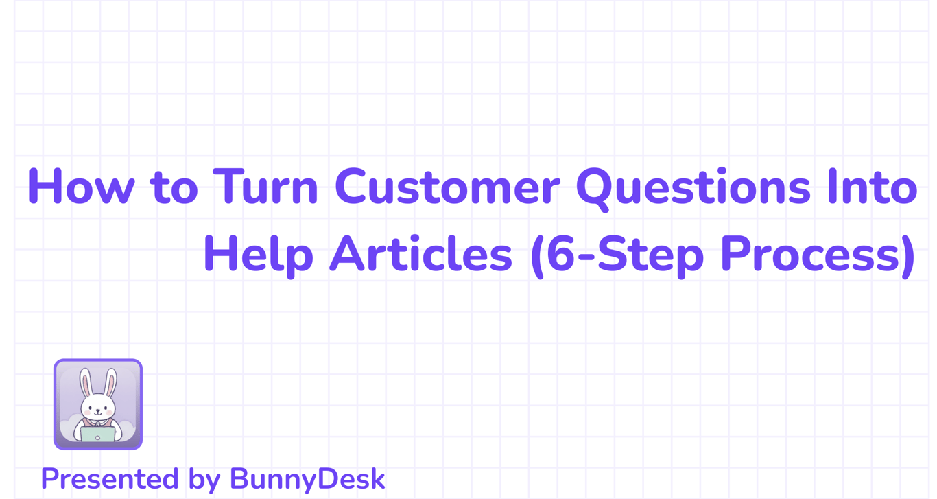 How to Turn Customer Questions Into Help Articles (6-Step Process)