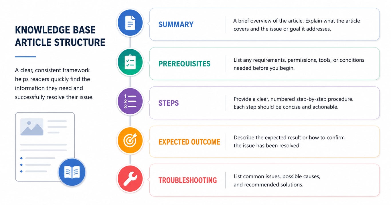 Help article structure best practice