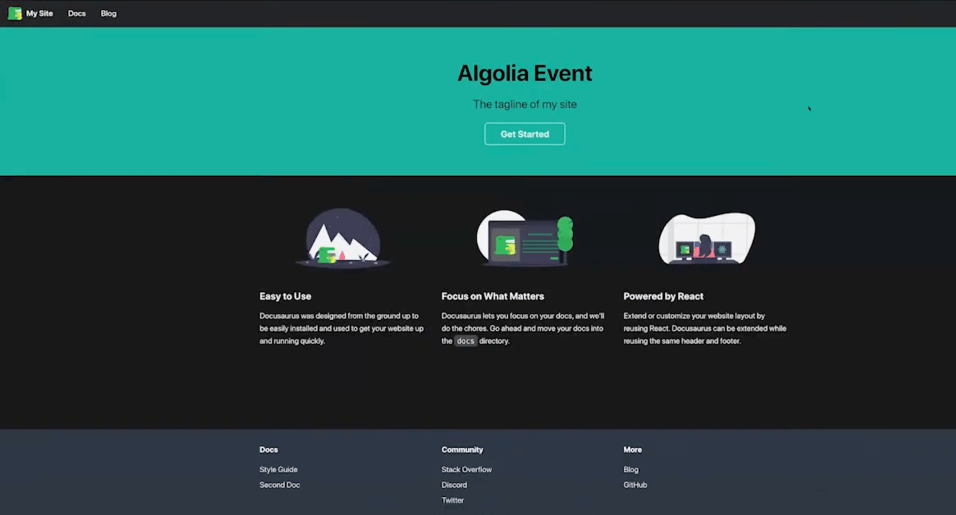 Docusaurus self-hosted build pipeline