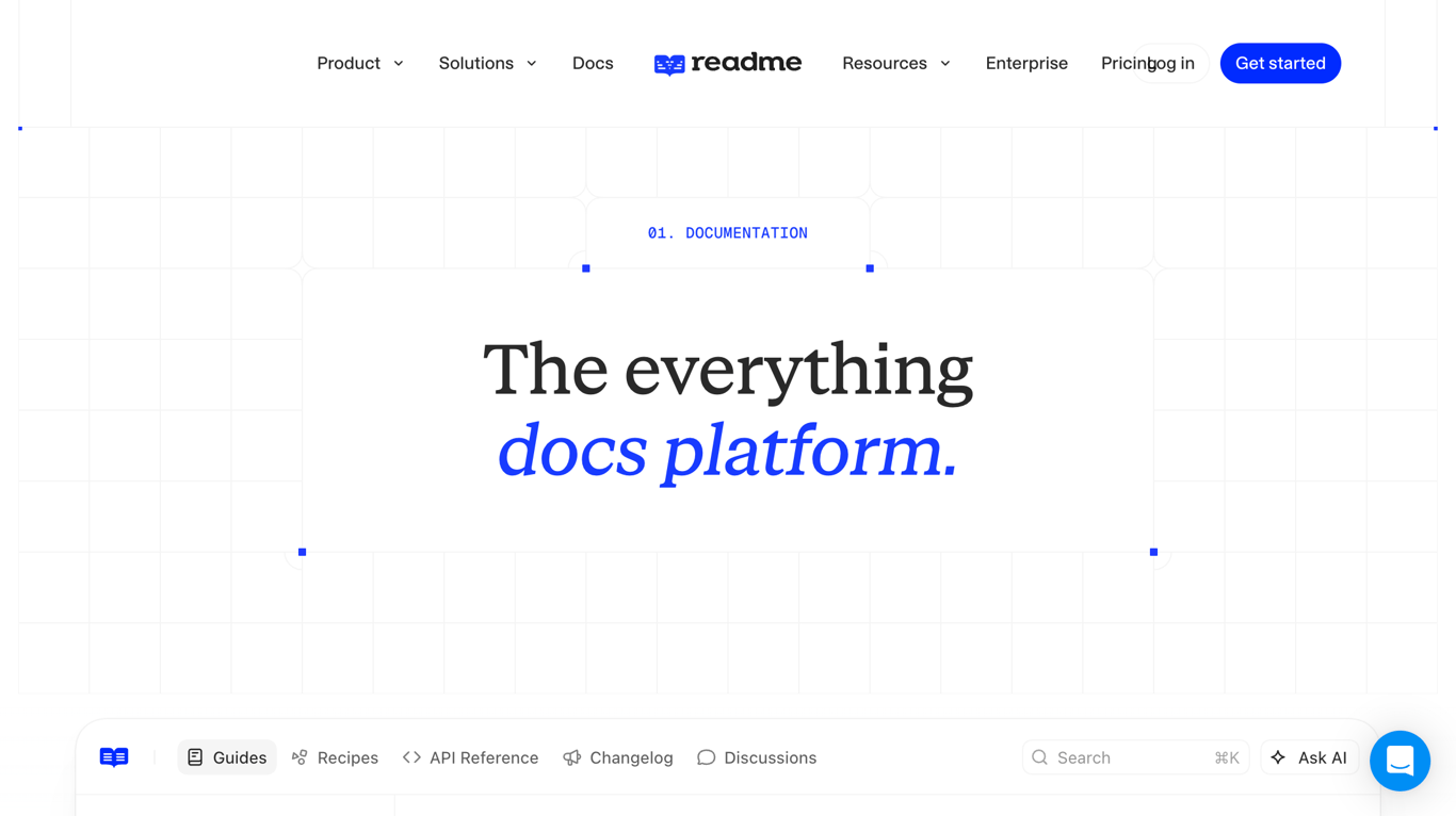 ReadMe developer hub interface
