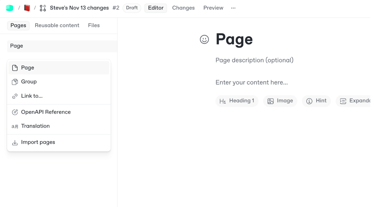 GitBook documentation spaces structure