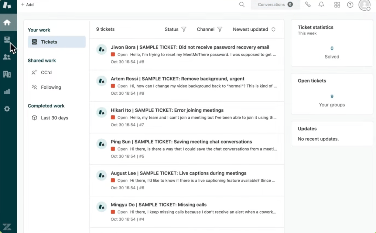 Zendesk agent workspace