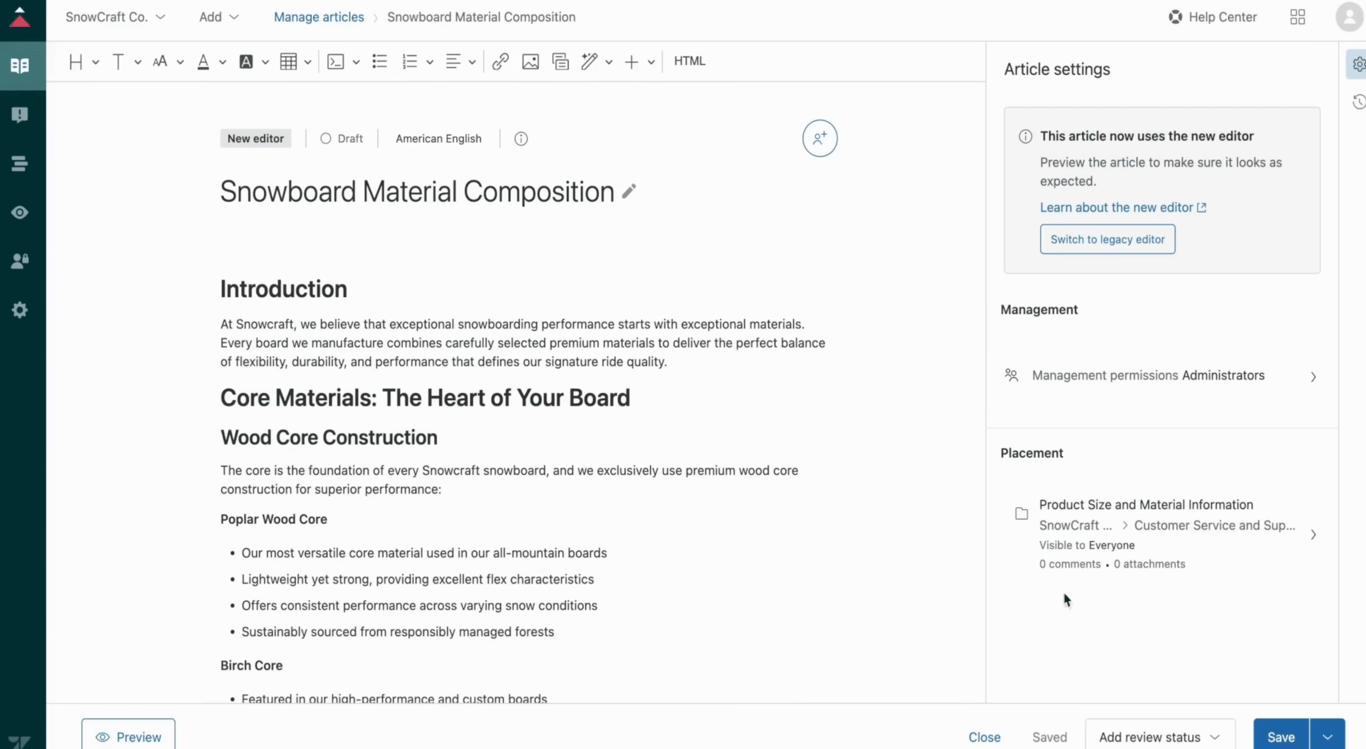 Zendesk Guide self-service portal