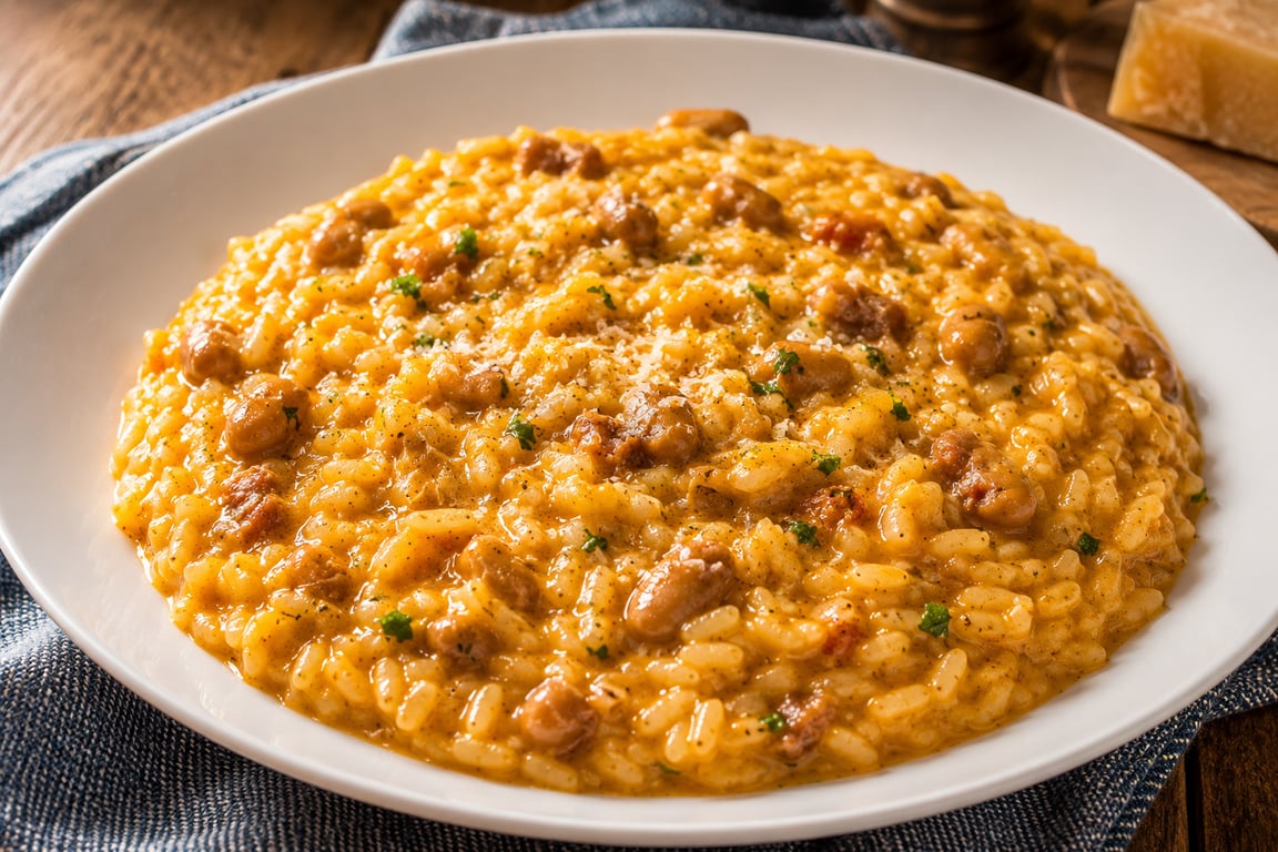 Rancho Gordo Borlotti Bean Risotto della Contadina (Farmer's Risotto)