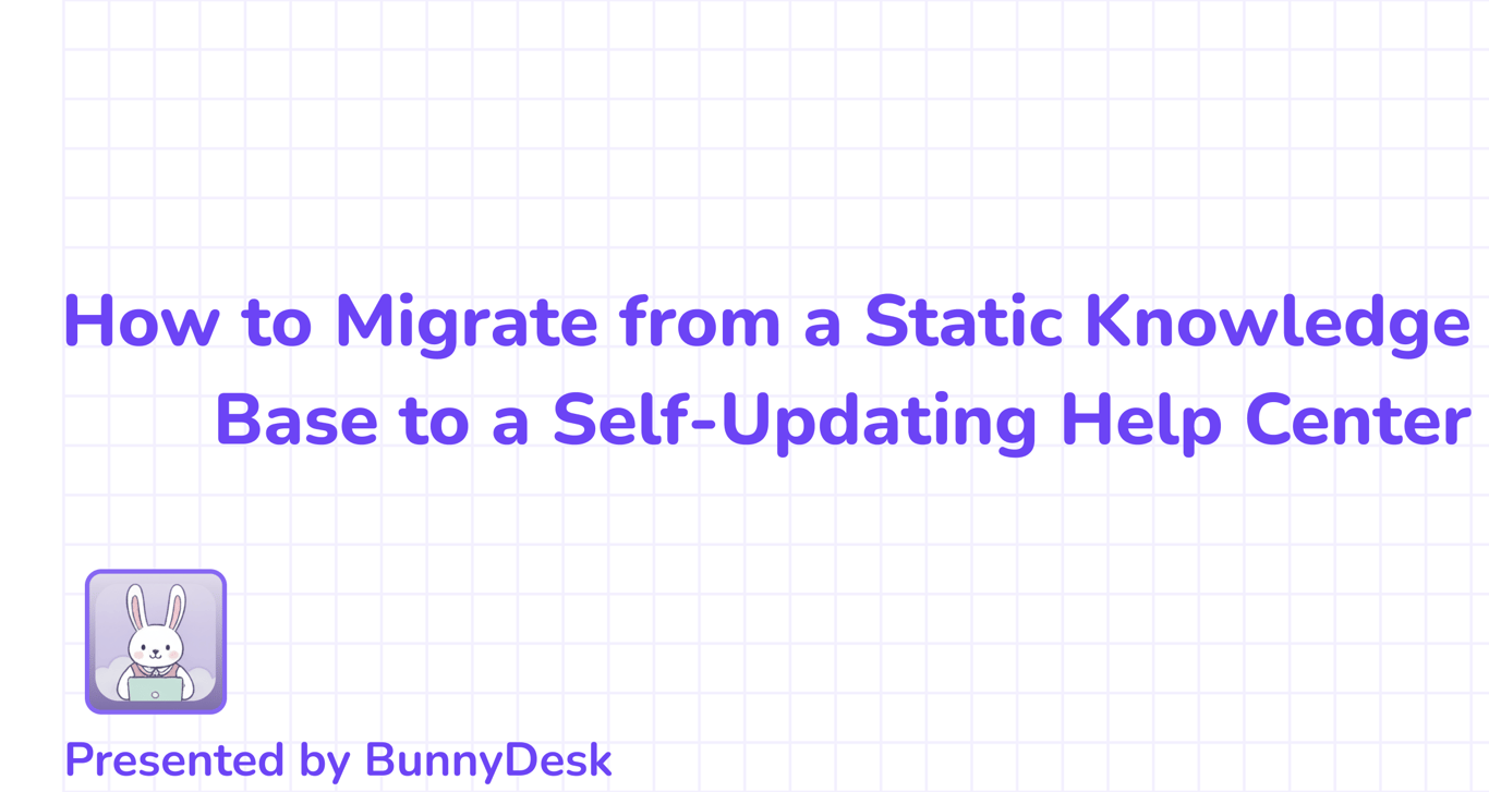 How to Migrate from a Static Knowledge Base to a Self-Updating Help Center