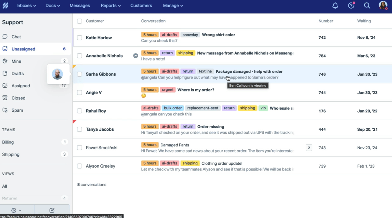 Help Scout simple workflow builder