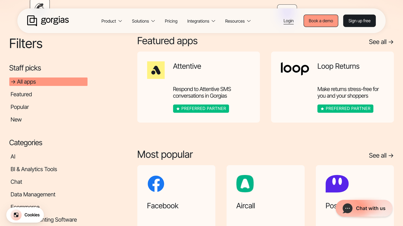 Gorgias revenue attribution dashboard