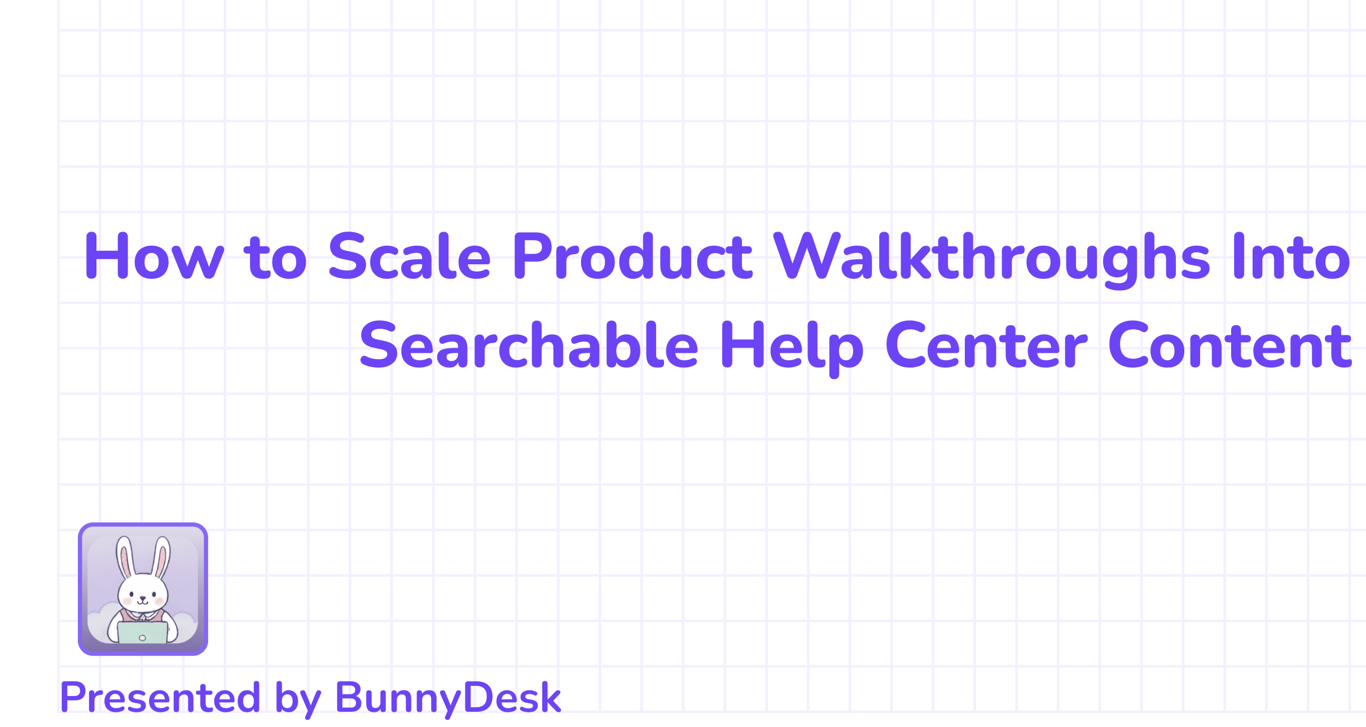 How to Scale Product Walkthroughs Into Searchable Help Center Content