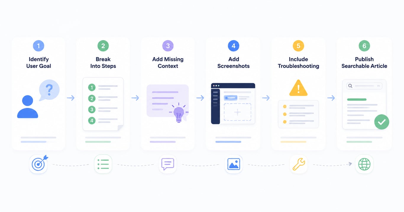 Help center content serving customers