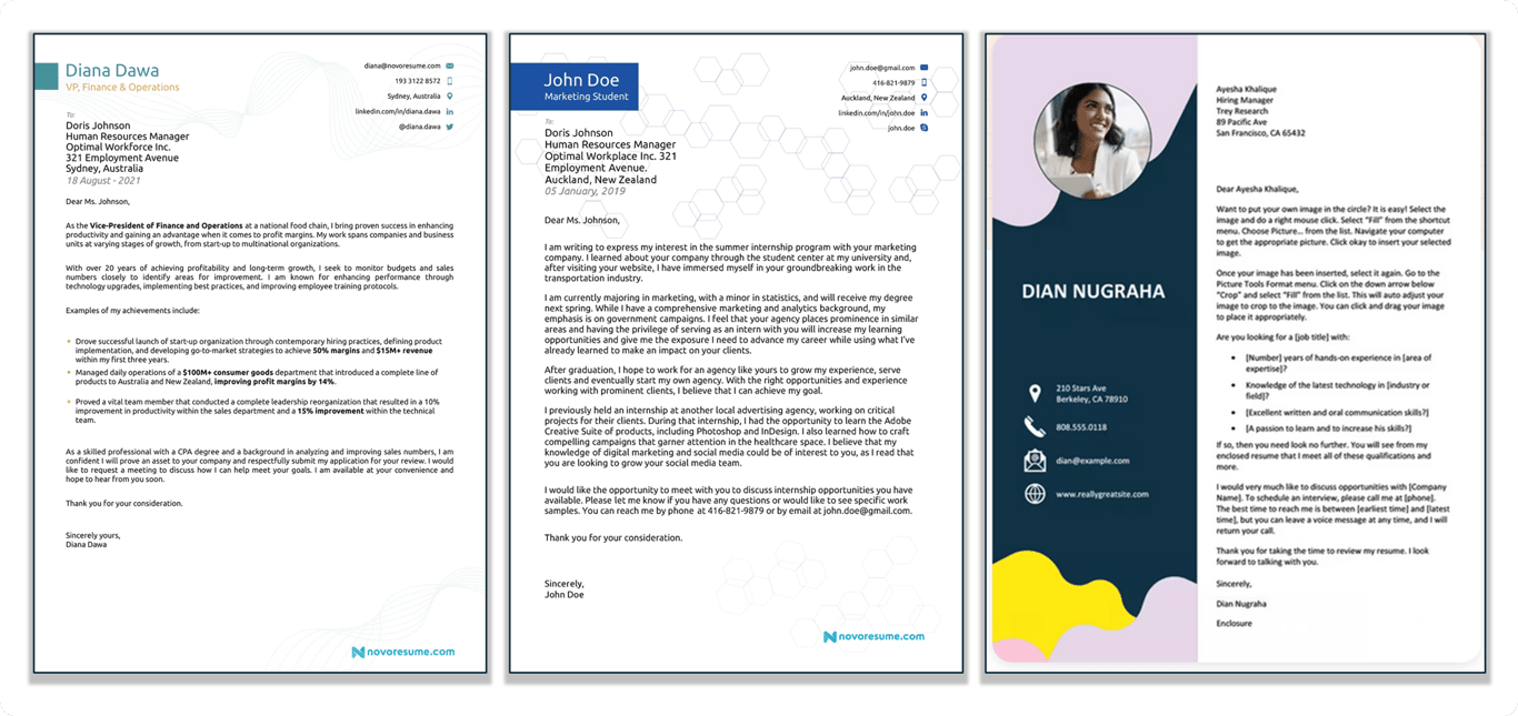 You can find several templates at Novoresume or ResumeGenius. However, take care: although the one on the very right might seem well designed, it is not what is expected. It may, however, inspire you if you have a little less to write. Still, keep in mind that including pictures is rarely desired.