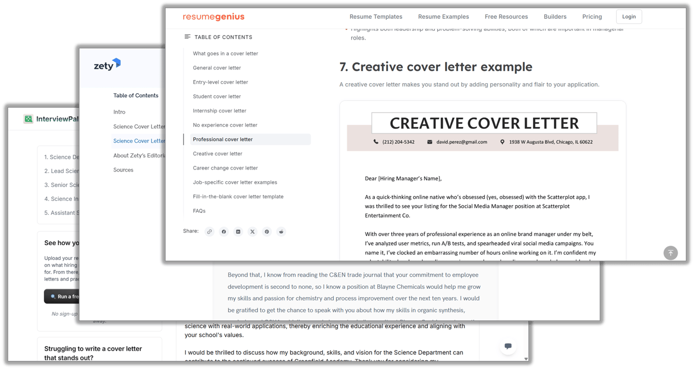 If you need more inspiration or you feel stuck, have a look at some examples from Resume Genius, Zety, or InterviewPal. I generally liked the examples they provided.