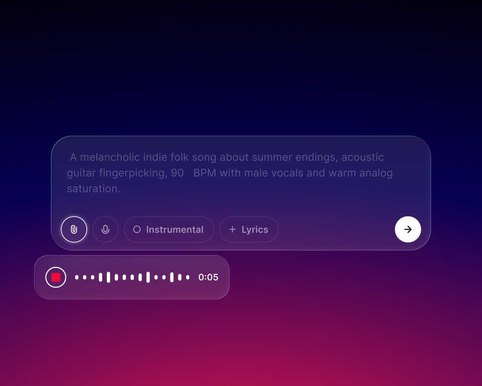 Voice-to-Song MusicGPT UI
