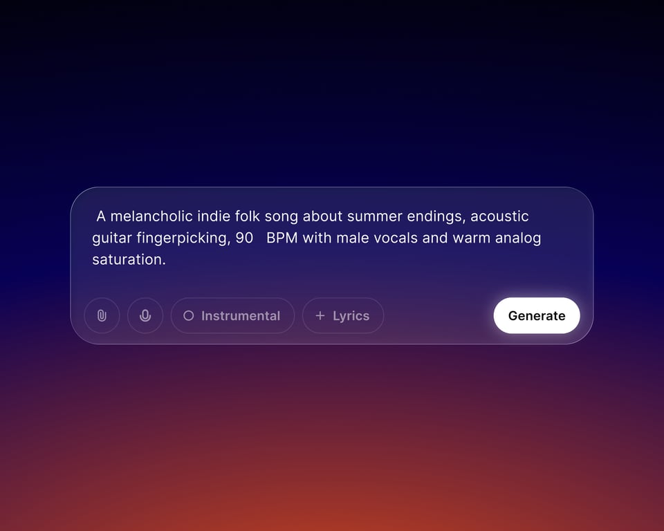 Text to Song MusicGPT UI (Simple prompt-based UI)