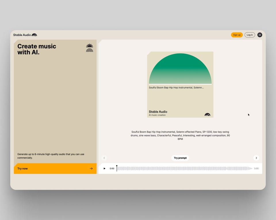 Stable Audio - Safest for Commercial Use