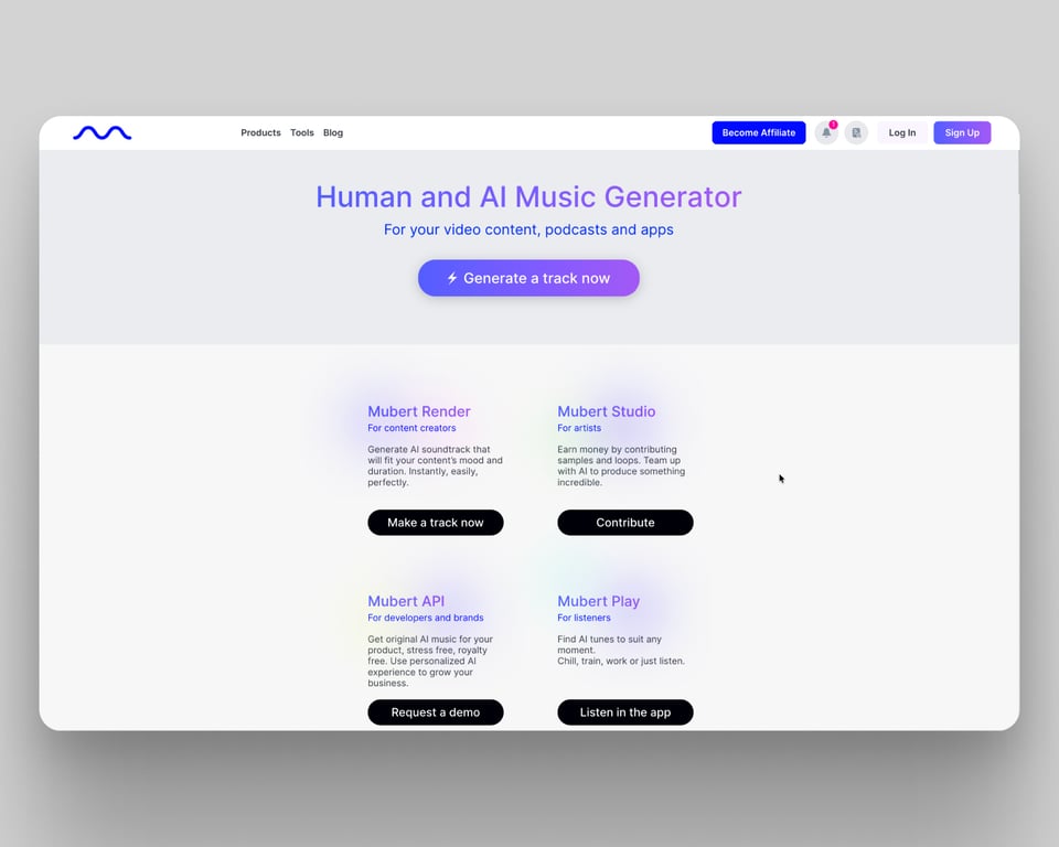 Mubert – Loop-friendly platform