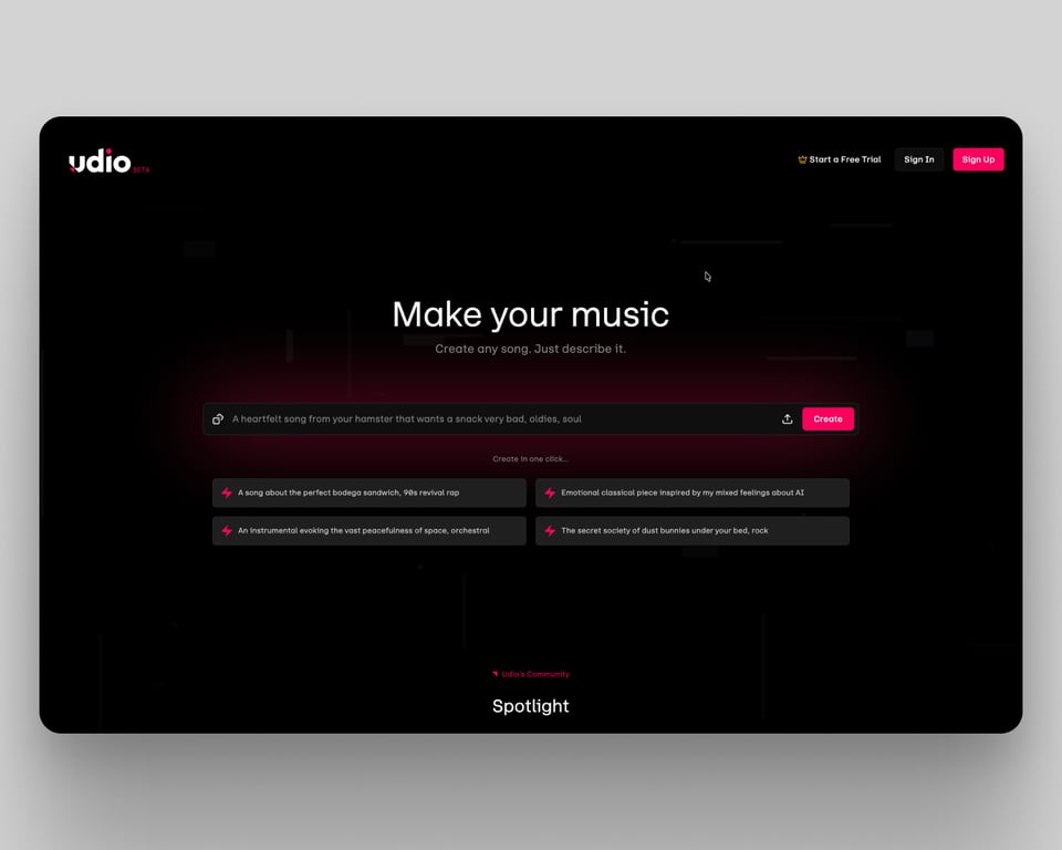 Udio – The Producer's Choice