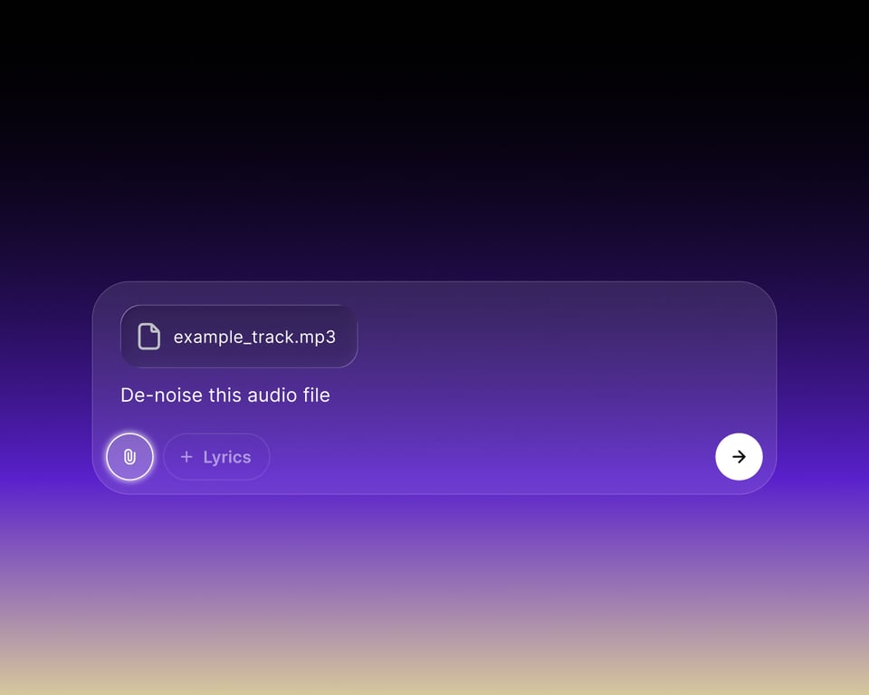 Show prompt using audio enhancement or de-reverb, or de-noise prompt on MusicGPT UI