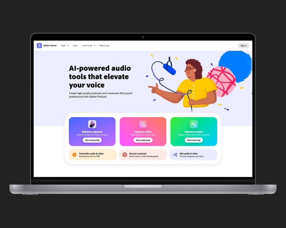 Adobe Podcast AI Audio Editor