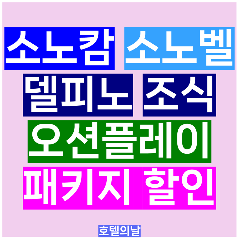 소노캄 소노벨 델피노 오션플레이 인피니티풀 조식 패키지 할인