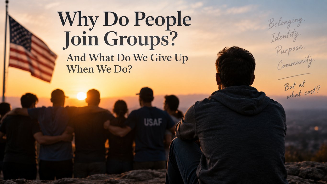 Why Do People Join Groups? And What Do We Give Up When We Do?